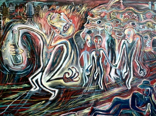 Borracho con la Pedrera de Gaudi